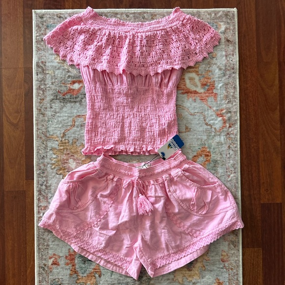 Free People Other - SET Sea spice Mandy off shoulder top & bottom set